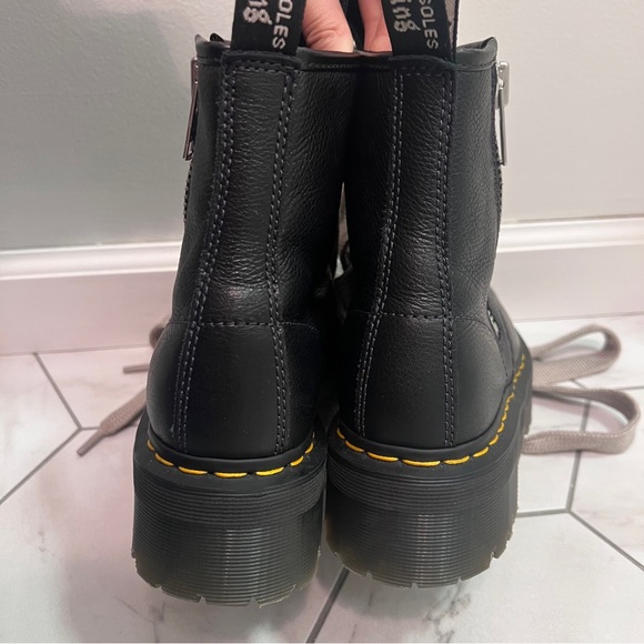 Dr. Martens Jumbo Lace 1460 Quad Rick Owens Black Platform Leather Boots Size 8 - Picture 9 of 11